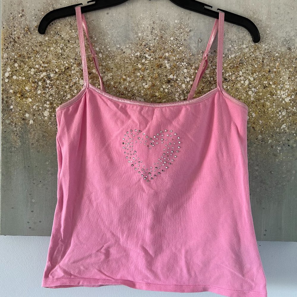 Streetwear Society Rhinestone Heart Tank Top (NWOT)